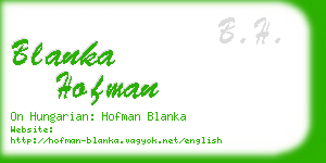 blanka hofman business card